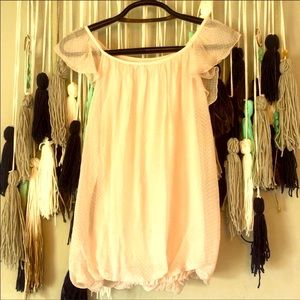 Luisa Ricci Italy blush blouse. Size Small EUC